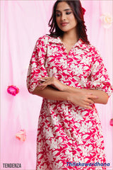 Tendenza Puff Sleeve A Line Maxi Dress