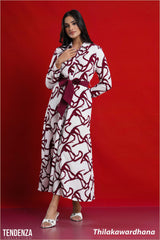 Tendenza Waist Belted Elegant Maxi Dress