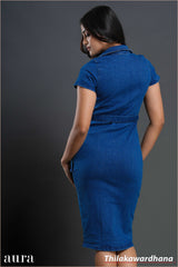 Aura Classic Curve Dark Washed Denim Dress
