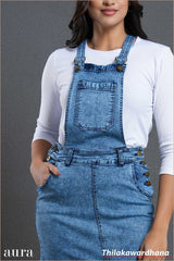 Aura Indigo Muse Pinafore Dress