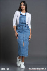 Aura Indigo Muse Pinafore Dress