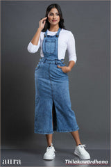 Aura Indigo Muse Pinafore Dress