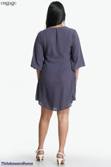Aura Flared Sleeve Shift Dress