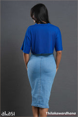 Akasi High Waist Denim Skirt