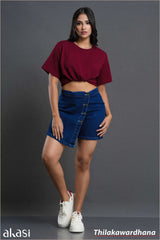 Akasi Dark Washed Denim Skort