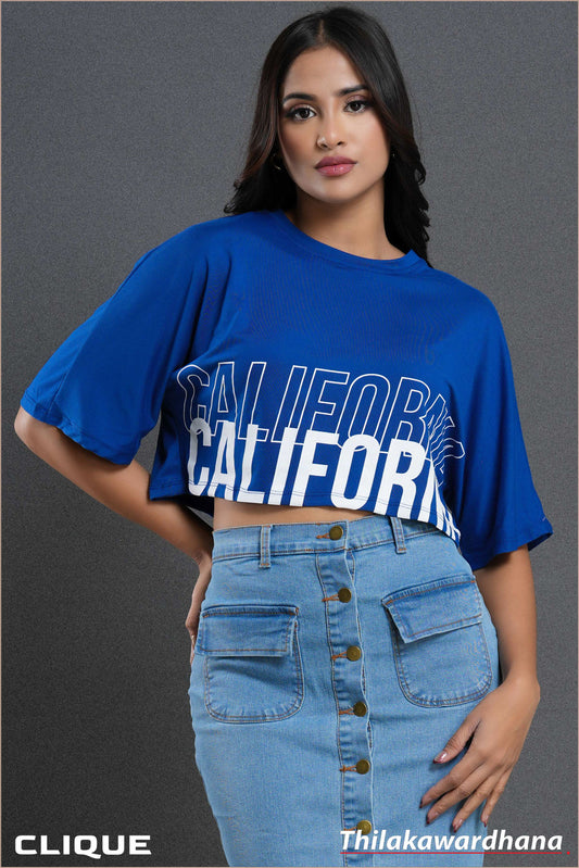 Tendenza Printed Crop Tee