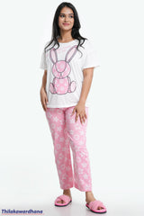 Printed 3pcs Pijama Kit - Free Size