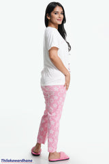 Printed 3pcs Pijama Kit - Free Size