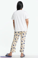 Printed 3pcs Pijama Kit - Free Size