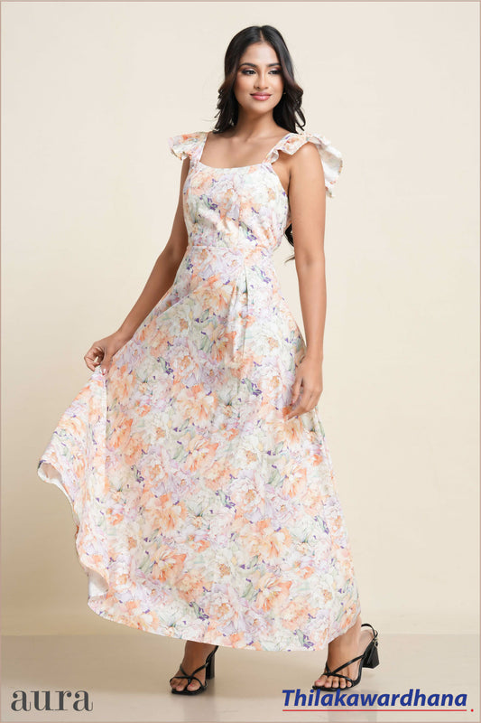 Twilight Floral Serenity Maxi Dress