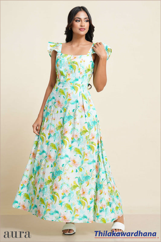 Twilight Floral Serenity Maxi Dress