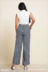 Akasi High Waist Striped Pant
