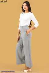 Akasi Classic Check Wide-Leg Pant