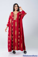 Empress Pattern Kaftan Maxi Dress