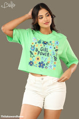Bella Girl Power Floral Printed Tee