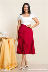 Tendenza Pleated Midi Skirt