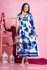 Aura Crystal Blue Maxi Dress