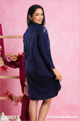 Tendenza Embroidered Oversized Shirt Dress