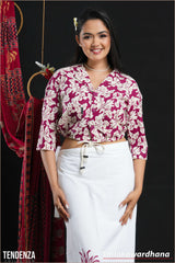 Tendenza Lapel Collar Linen Top