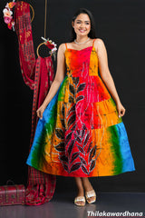 Aura Strappy Batik Dress