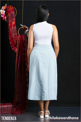 Tendenza Wrapped Linen Skirt