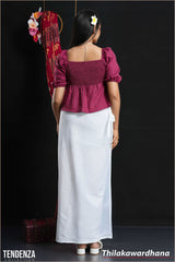 Tendenza Heart Shaped Frilled Blouse