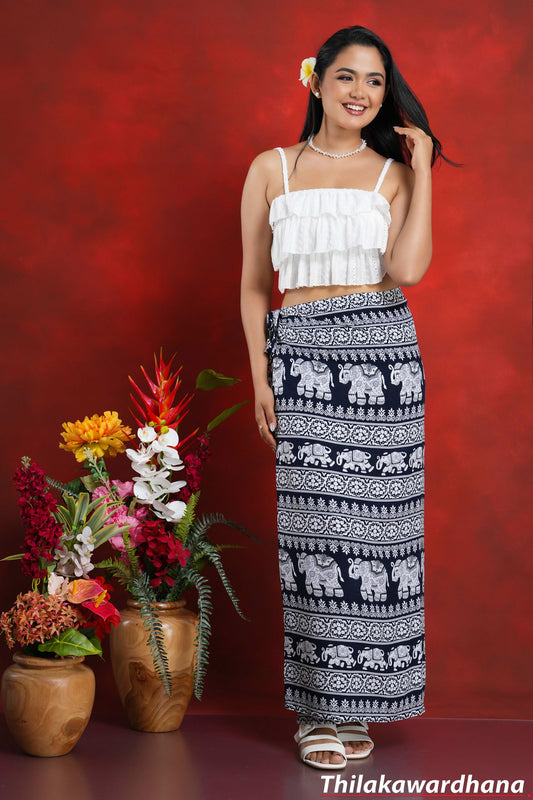 Women's Printed Lungi Wraparound Skirt