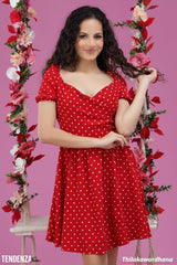Tendenza Teen Front Overlapped Mini Dress