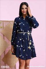 Tendenza Moonlit Petal Belted Dress