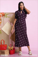 Tendenza Short Sleeve Maxi Dress
