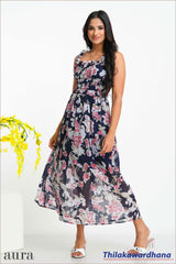 Aura Floral Grace Smocked Dress
