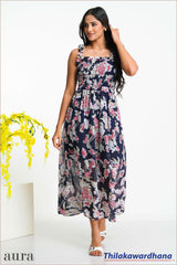 Aura Floral Grace Smocked Dress