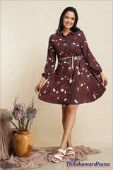 Tendenza Moonlit Petal Belted Dress
