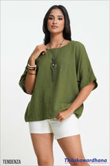 Tendenza Batwing Sleeve Top