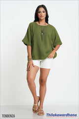 Tendenza Batwing Sleeve Top