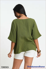 Tendenza Batwing Sleeve Top