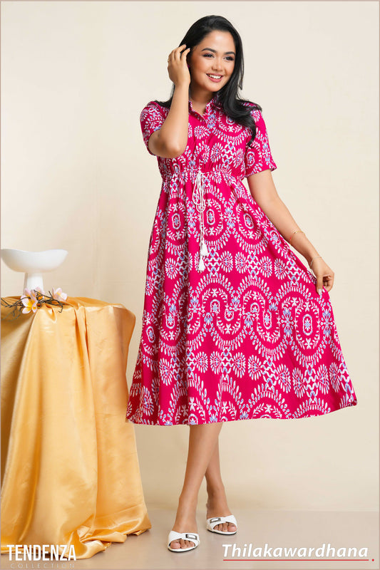 Tendenza Waist Tassle Detailed Midi Dress