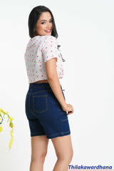 Akasi High Waist Denim Short