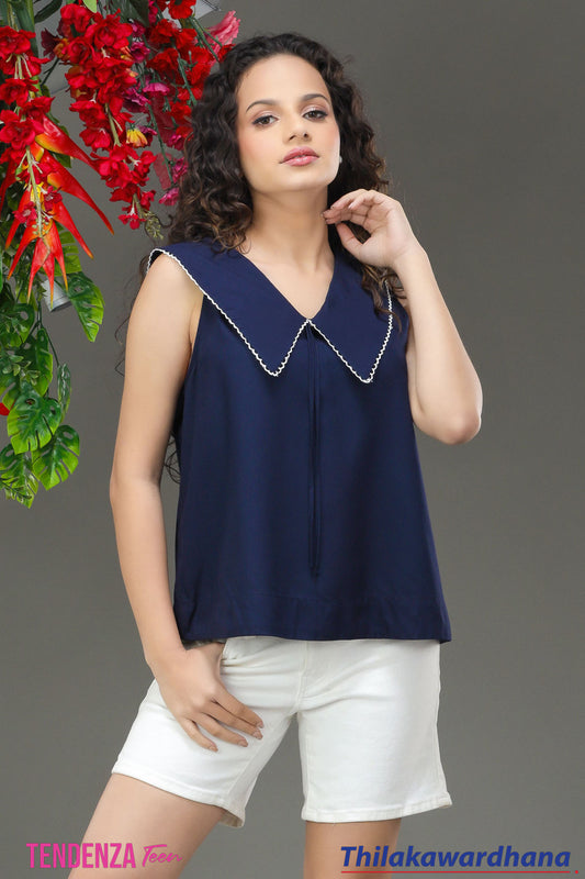Tendenza Teen Chelsa Collar Top