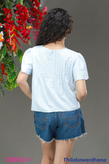 Tendenza Teen Pleated Babydoll Top