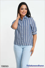 Tendenza Three Quarter Striped Shirt