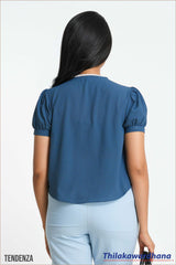 Tendenza Contrast Detailed Button Down Top