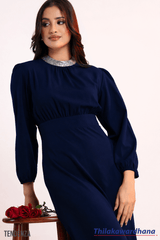 Tendenza Bishop Sleeve Maxi Dress