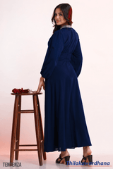 Tendenza Bishop Sleeve Maxi Dress