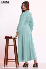 Tendenza Bishop Sleeve Maxi Dress
