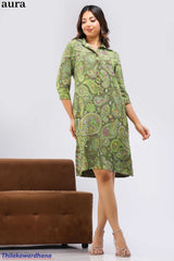 Aura Paisley Printed Shift Dress