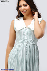 Tendenza Sleeveless Button Down Maxi Dress