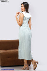 Tendenza Sleeveless Button Down Maxi Dress