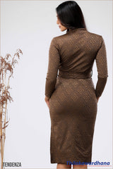 Tendenza Turtle Neck Bodycon Dress