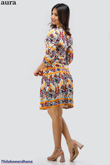 Aura Sunset Mosaic Dress